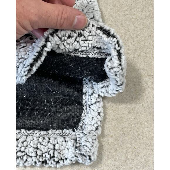 Jostens Fleece Men’s Size Medium Sherpa 1/4 Zip Pullover Sweater Black/White - Picture 5 of 9